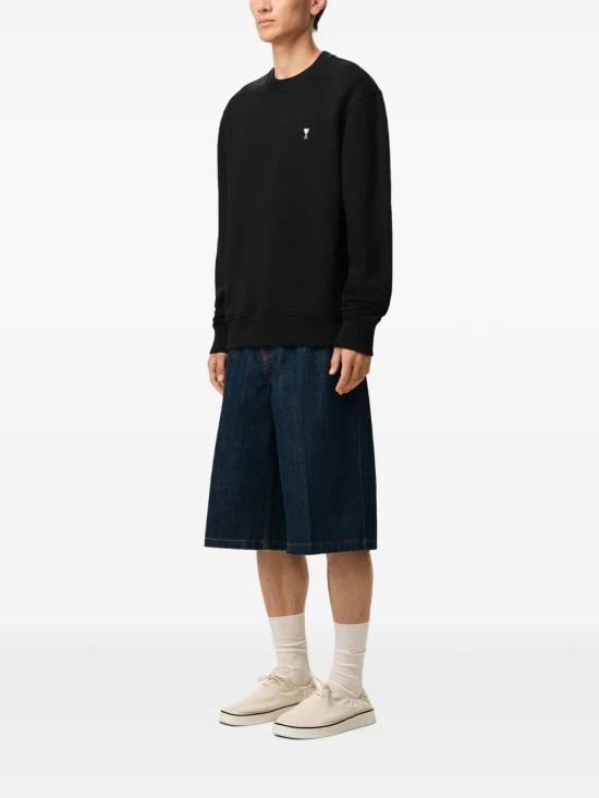 26SS 아미 ADC 크루넥 스웨트 셔츠 HSW763 730 045 BLACK WHITE CREAM - AMI