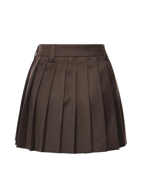 25FW 미우미우 숏 스커트 MG2348 180RF0324 COCOA - MIU MIU