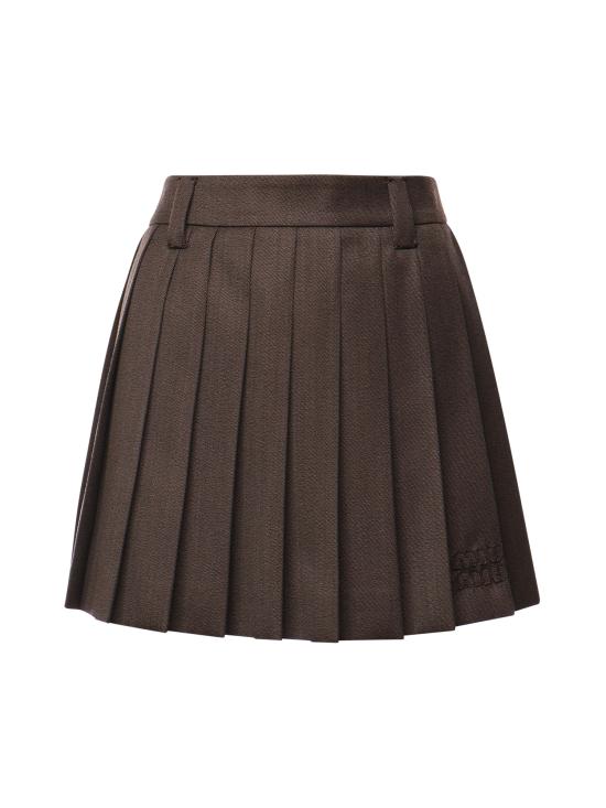 25FW 미우미우 숏 스커트 MG2348 180RF0324 COCOA