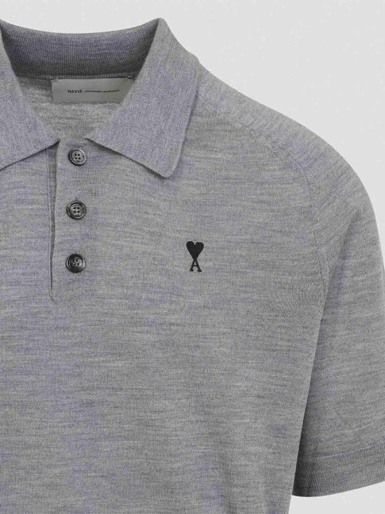 26SS 아미 폴로 티셔츠 HPL438KN00390504 Light Grey - AMI