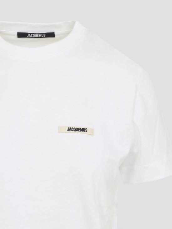 26SS 자크뮈스 그로그랭 로고 솟슬리브 티셔츠 TSW00550AJ00029100 White - JACQUEMUS