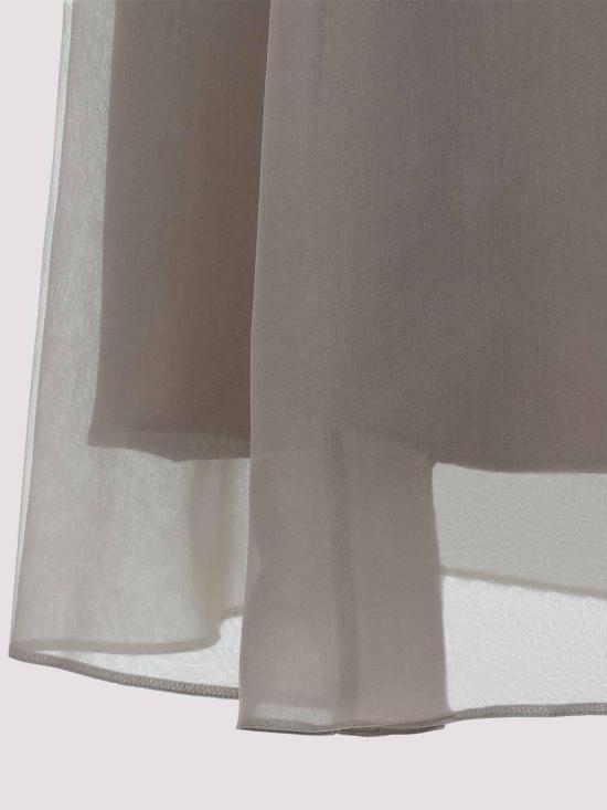 26SS 브루넬로 쿠치넬리 미디 스커트 MF940G3877C8909 Light Grey - BRUNELLO CUCINELLI