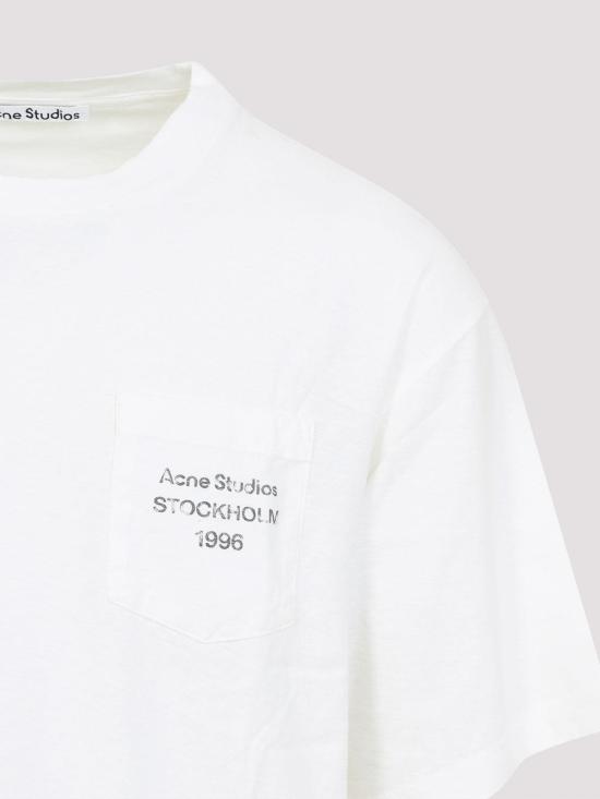 25FW 아크네 스튜디오 반팔 티셔츠 CL0448AEG Cream - ACNE STUDIOS