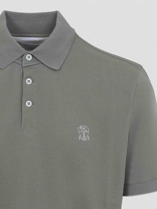 26SS 브루넬로 쿠치넬리 피케 폴로 셔츠 ME8548788CNX37 Light Brown - BRUNELLO CUCINELLI