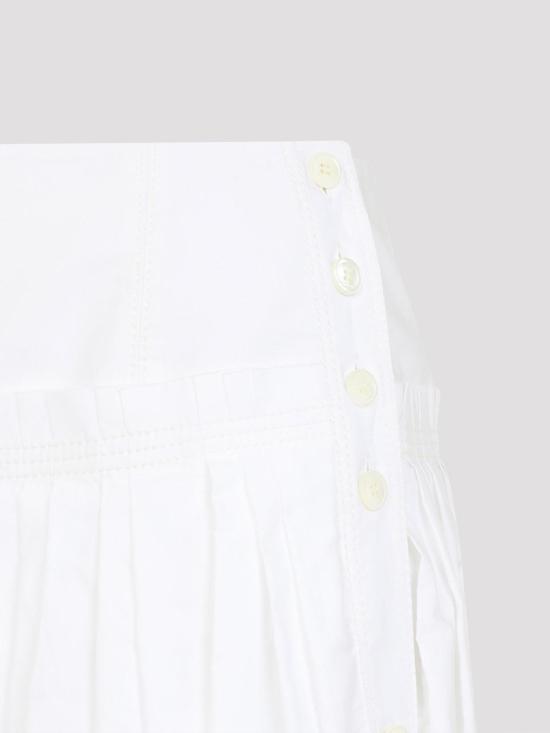 26SS 랑방 미디 스커트 RWST01026166P2600 White - LANVIN