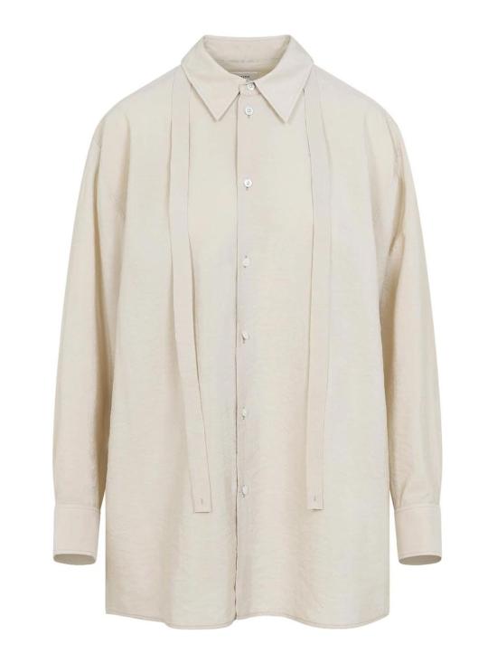 26SS 르메르 롱 셔츠 타이 드라이 실크 SH1282LF1308BG235 White