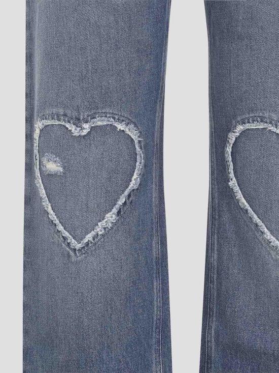 26SS 모스키노 스트레이트 팬츠 261E030105390285 Blue - MOSCHINO