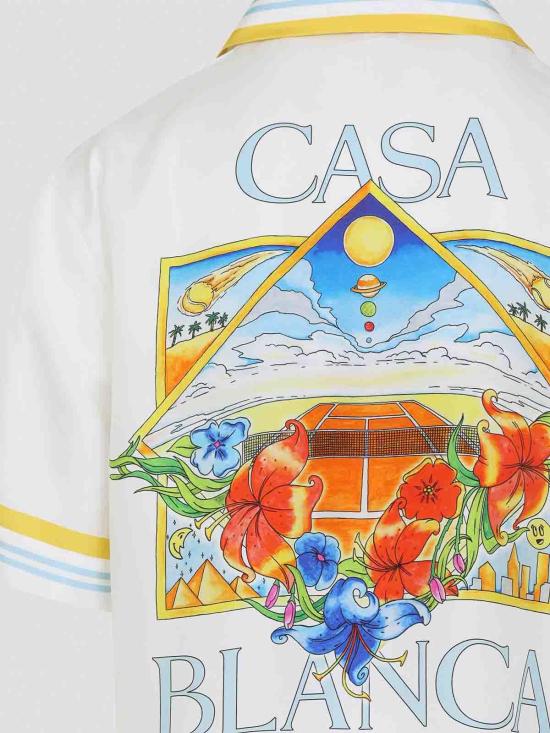 26SS 카사블랑카 반팔 셔츠 MSS26SH00304 White - CASABLANCA