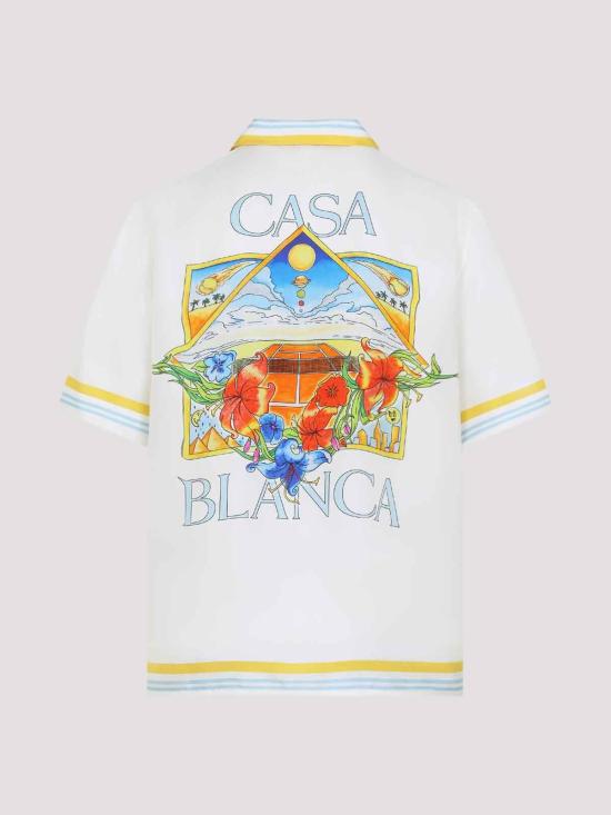 26SS 카사블랑카 반팔 셔츠 MSS26SH00304 White - CASABLANCA
