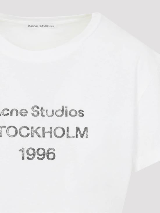 26SS 아크네 스튜디오 로고 티셔츠 CL0397AEG Cream - ACNE STUDIOS