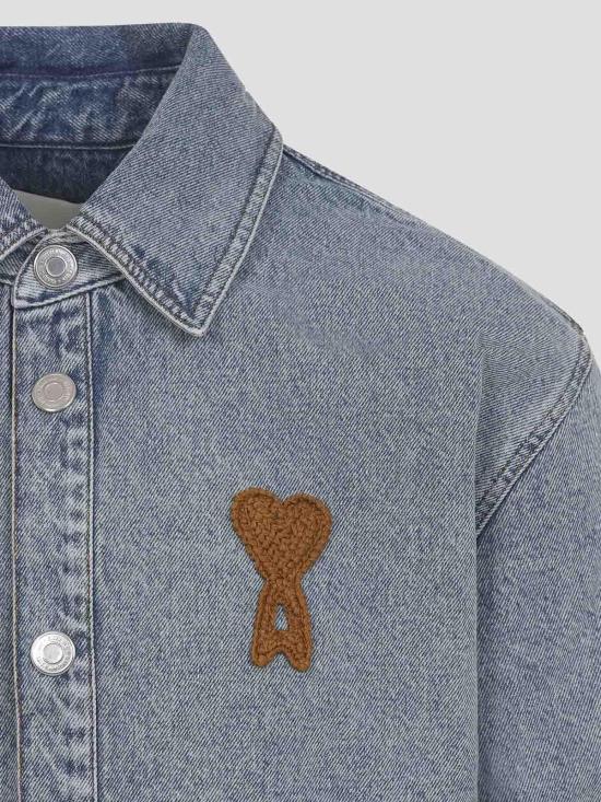 26SS 아미 ADC 코튼 니트 오버셔츠 UJK897DE0046480 - AMI