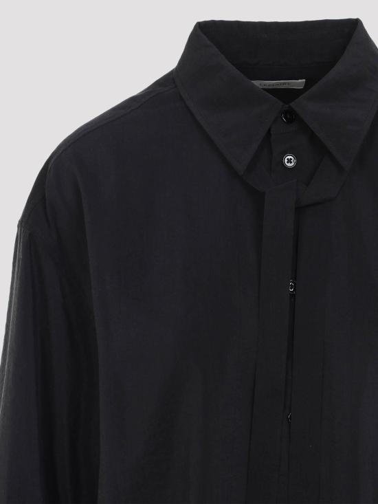 26SS 르메르 롱 셔츠 타이 드라이 실크 SH1282LF1308BK999 Black - LEMAIRE