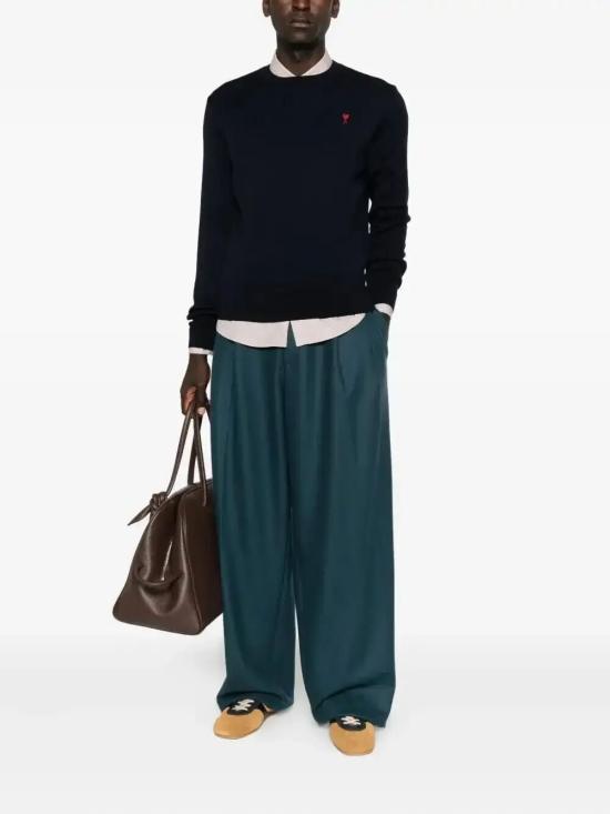 26SS 아미 ADC 크루넥 스웨터 HKS826 001 414 NAVY RED - AMI