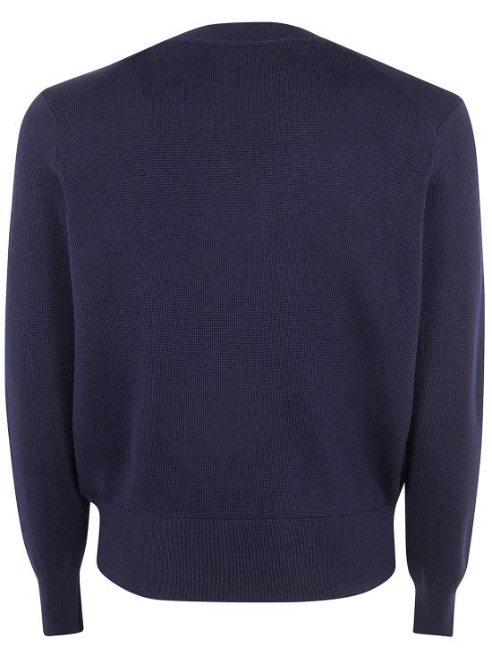 26SS 아미 ADC 크루넥 스웨터 HKS826 001 414 NAVY RED - AMI