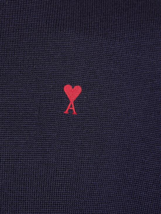 26SS 아미 ADC 크루넥 스웨터 HKS826 001 414 NAVY RED - AMI