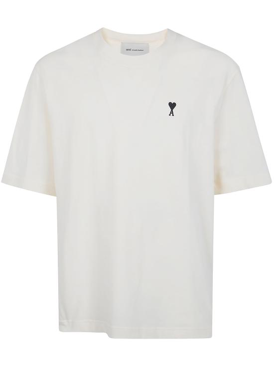 26SS 아미 반팔 티셔츠 UTS387 726 136 WHITE CREAM - AMI