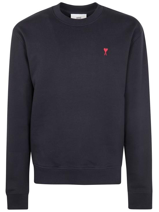 26SS 아미 스몰 하트 로고 스웨트셔츠 BFUSW035 730 001 BLACK - AMI