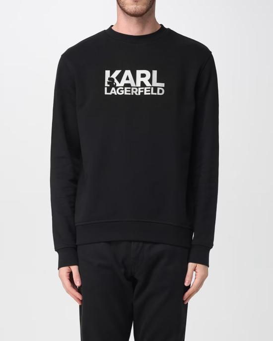 26SS 칼라거펠트 긴팔 티셔츠 705091 554917 910 NERO ARGENTO - KARL LAGERFELD