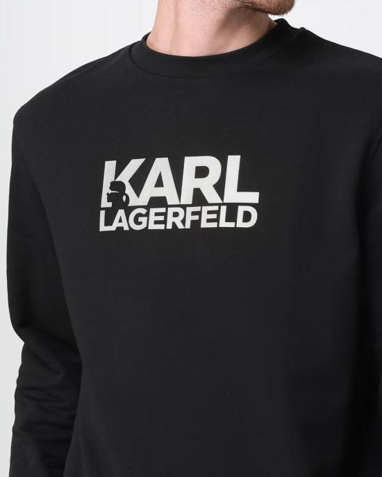 26SS 칼라거펠트 긴팔 티셔츠 705091 554917 910 NERO ARGENTO - KARL LAGERFELD