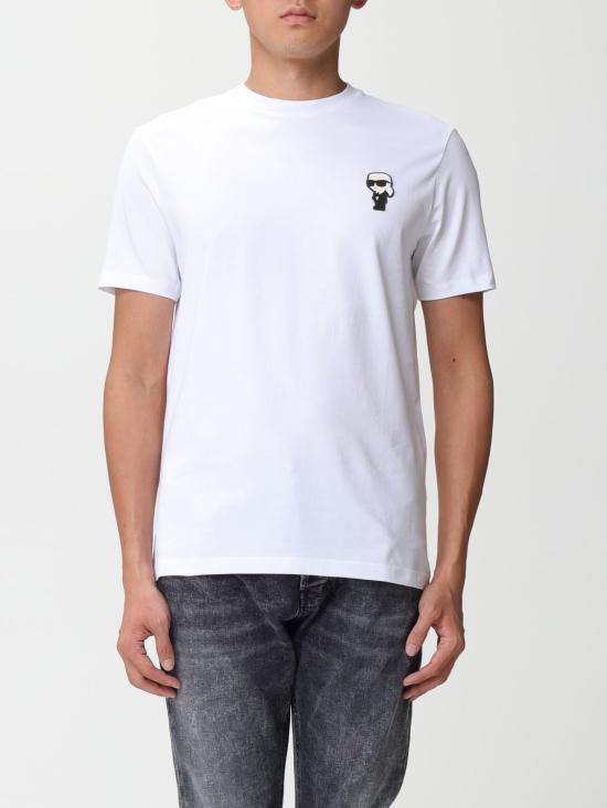26FW 칼라거펠트 반팔 티셔츠 755027 500221 10 white BIANCO