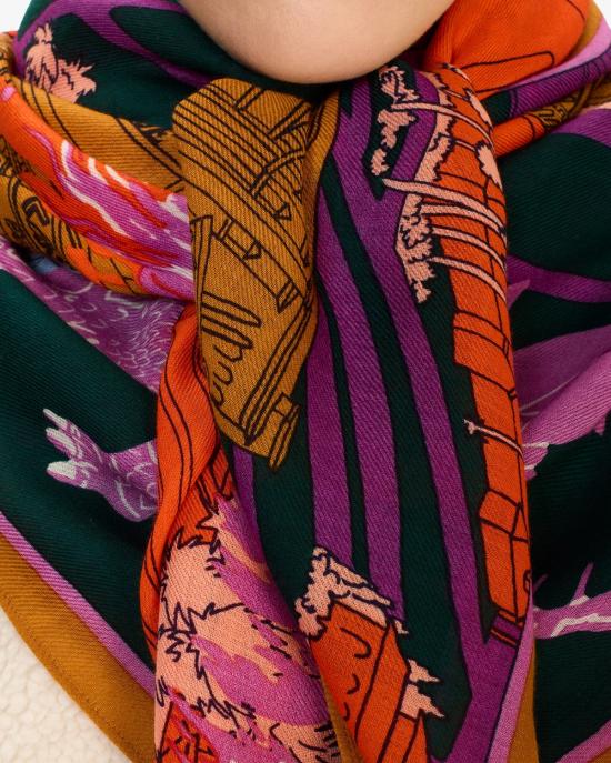 25FW 이누이 에디션 머플러/스카프 CA222VE05 violet VIOLA MULTI - INOUI EDITION