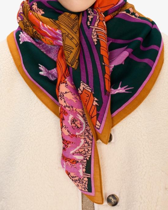 25FW 이누이 에디션 머플러/스카프 CA222VE05 violet VIOLA MULTI - INOUI EDITION