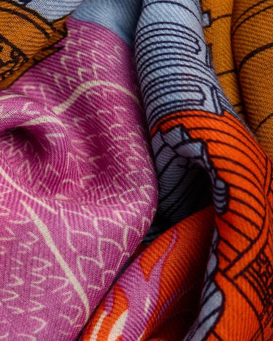 25FW 이누이 에디션 머플러/스카프 CA222VE05 violet VIOLA MULTI - INOUI EDITION