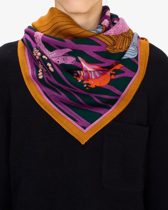 25FW 이누이 에디션 머플러/스카프 CA222VE05 violet VIOLA MULTI - INOUI EDITION