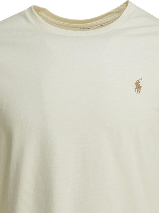 26SS 폴로 랄프로렌 포니로고 자수 반팔 티셔츠 710671438350PARCHMENT CREAM White - POLO RALPH LAUREN