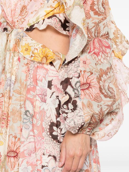 26SS 짐머만 미디 원피스 6162DRS263 SPLPR MultiColour - ZIMMERMANN