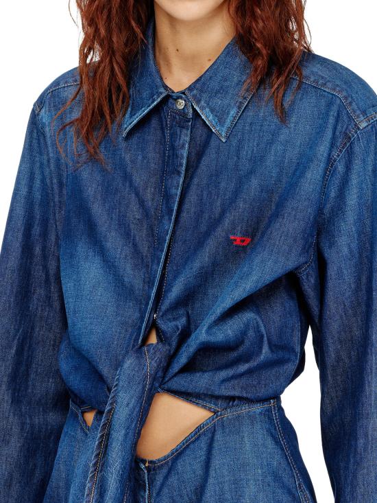 26SS 디젤 미디 원피스 A214570DBDB 01 Blue - DIESEL