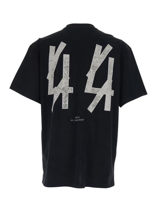 26SS 44레이블 반팔 티셔츠 B0030556FA528P574 Black - 44 LABEL