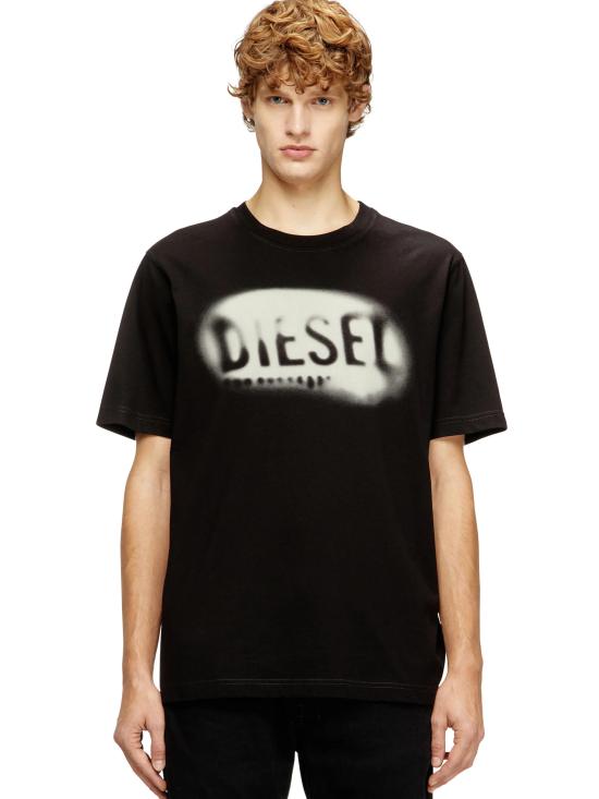26SS 디젤 반팔 티셔츠 A199830QIAM 9XX Black - DIESEL