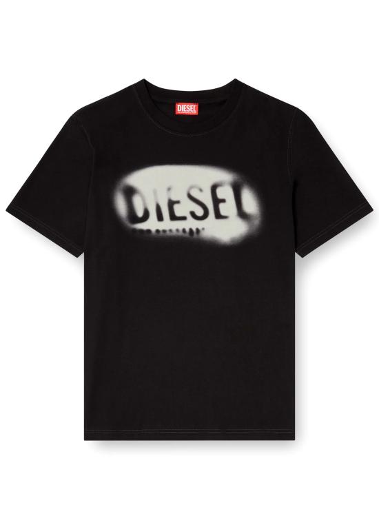 26SS 디젤 반팔 티셔츠 A199830QIAM 9XX Black