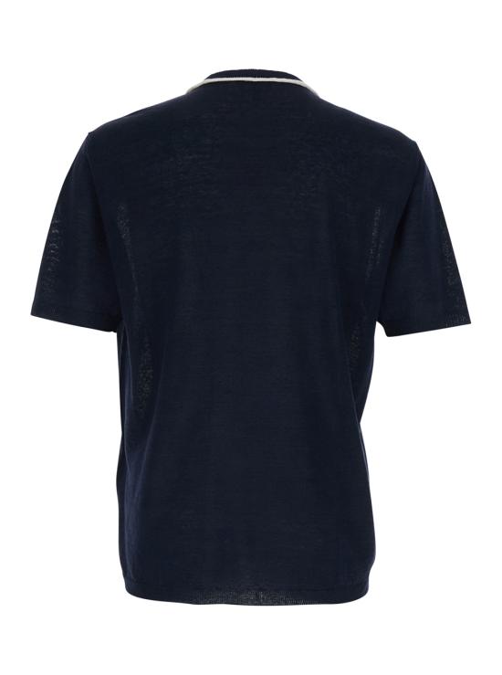 26SS 조르지오 아르마니 반팔 티셔츠 GM003520AF24710FB010 Blu - GIORGIO ARMANI