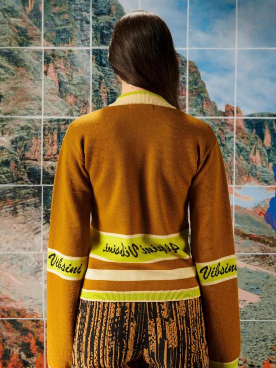  헨릭 빕스코브 스웨터 Henrik Vibskov 레이스 저지 긴팔 탑 Camel Alpini - HENRIK VIBSKOV