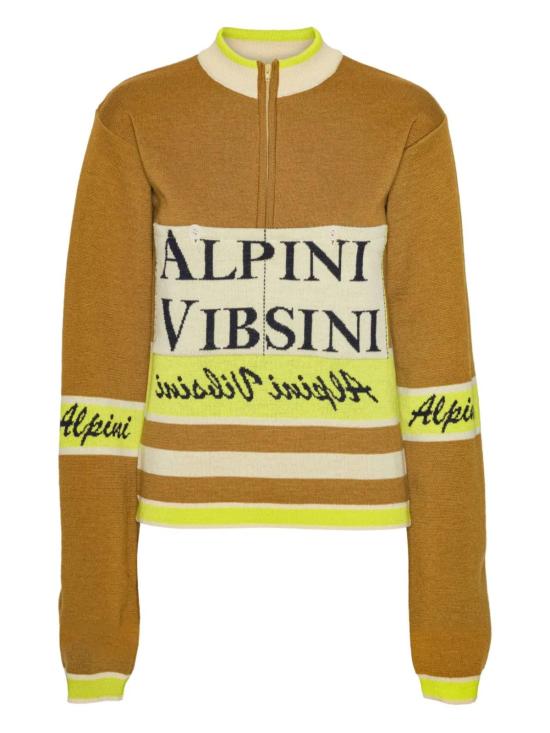  헨릭 빕스코브 스웨터 Henrik Vibskov 레이스 저지 긴팔 탑 Camel Alpini