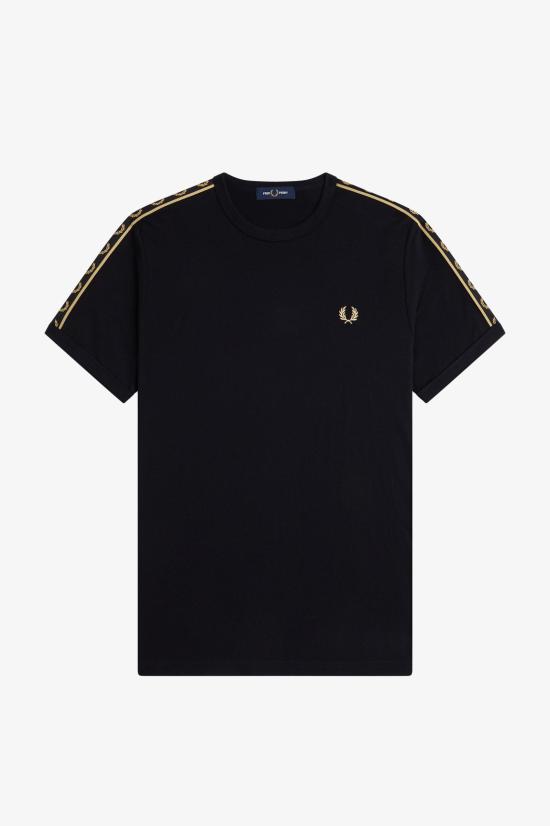 26SS 프레드페리 반팔 티셔츠 M4613 90A Black champagne