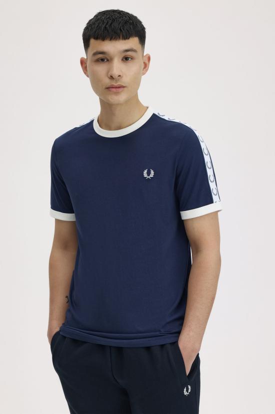 26SS 프레드페리 반팔 티셔츠 M4620 266 Carbon blue - FRED PERRY