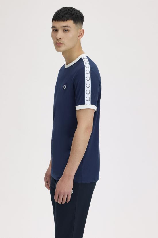 26SS 프레드페리 반팔 티셔츠 M4620 266 Carbon blue - FRED PERRY
