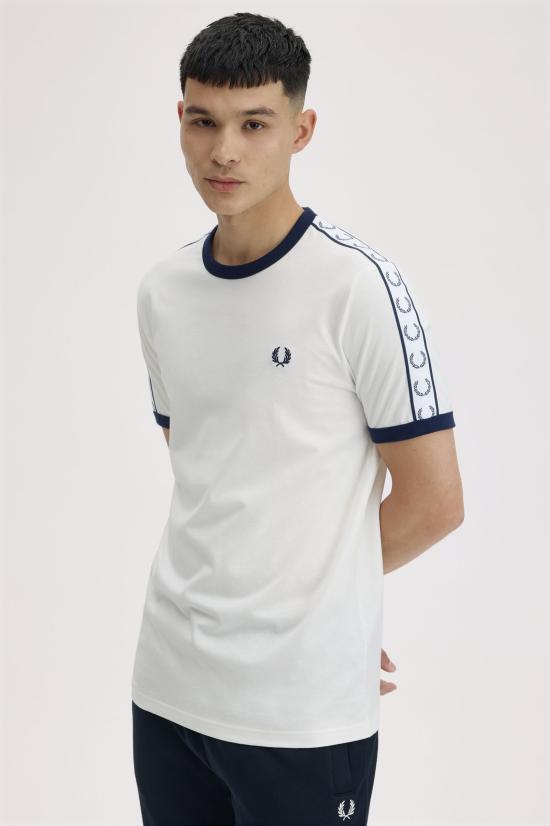 26SS 프레드페리 반팔 티셔츠 M4620 129 Snow white - FRED PERRY