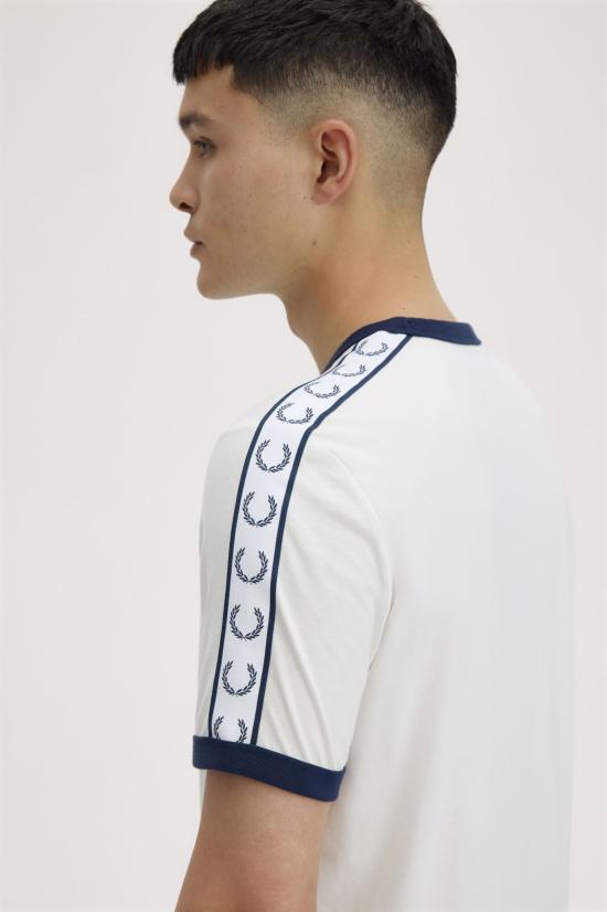 26SS 프레드페리 반팔 티셔츠 M4620 129 Snow white - FRED PERRY