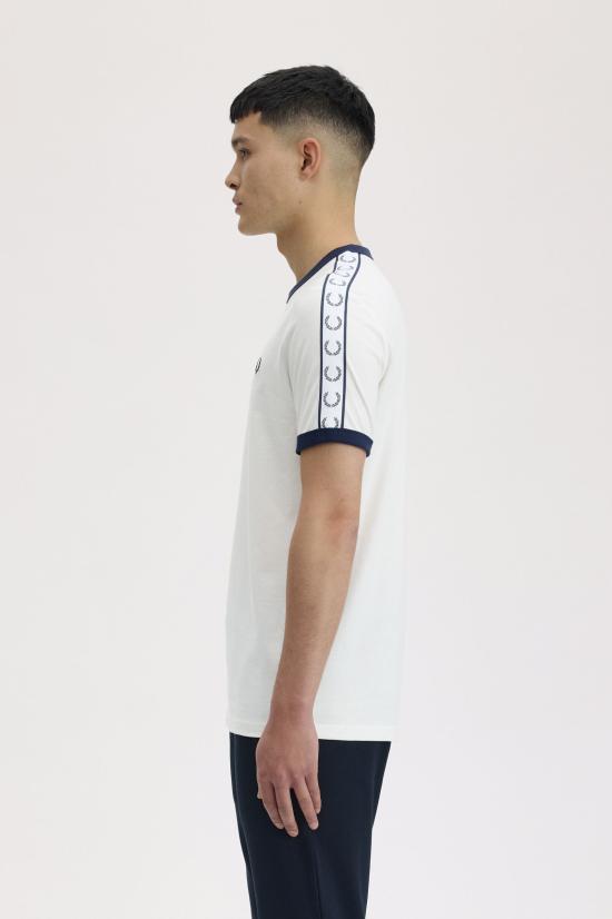 26SS 프레드페리 반팔 티셔츠 M4620 129 Snow white - FRED PERRY