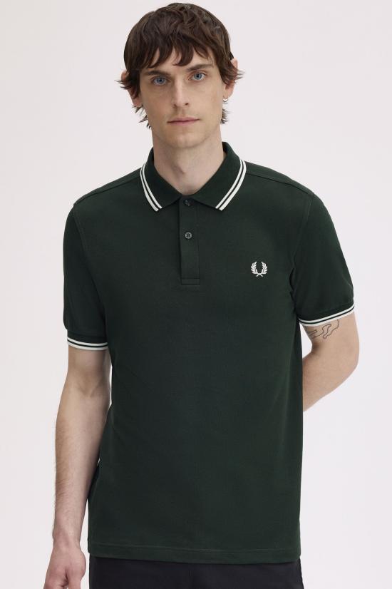 26SS 프레드페리 폴로 티셔츠 M3600 T50 Nightgreen snwht - FRED PERRY