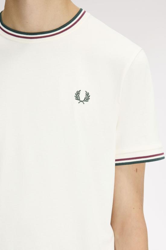 26SS 프레드페리 반팔 티셔츠 M1588 84A Ecr oxbld grsrts - FRED PERRY