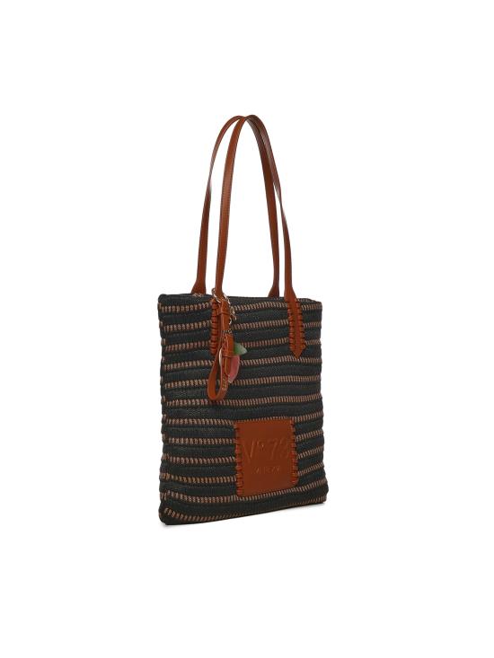 26SS 브이73 토트백 73BS9M802 CASSIENERO CUOIO Black tan - V73