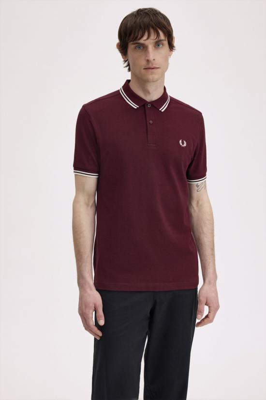 26SS 프레드페리 폴로 티셔츠 M3600 597 Oxblood - FRED PERRY