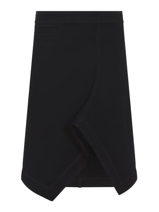 26SS 르메르 애시메트릭 데님 스커트 SK1072LD1071 BK999 Black