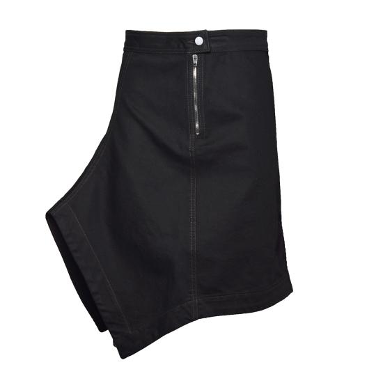 26SS 르메르 애시메트릭 데님 스커트 SK1072LD1071 BK999 Nero