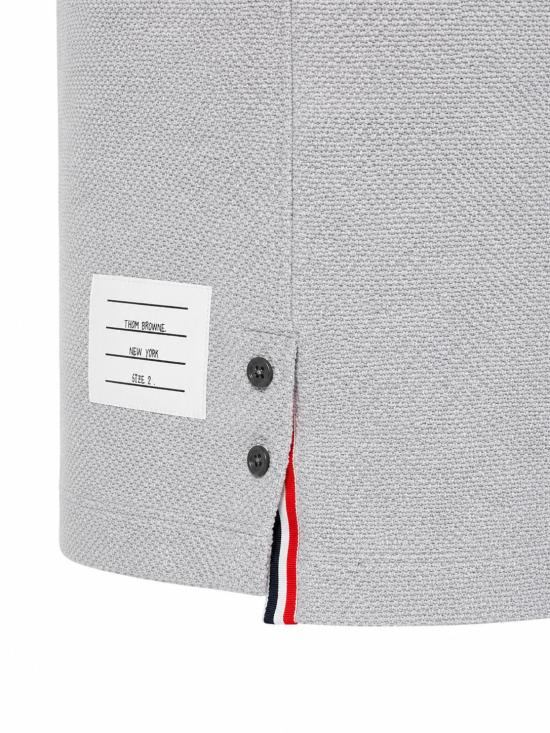 26SS 톰브라운 텍스처드 피케 4바 티 MJS296A J0248 050 PALE GREY DOM - THOM BROWNE